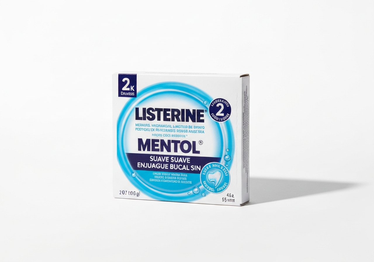 Pack 2 Listerine Mentol Suave Enjuague Bucal sin Alcohol 1 L