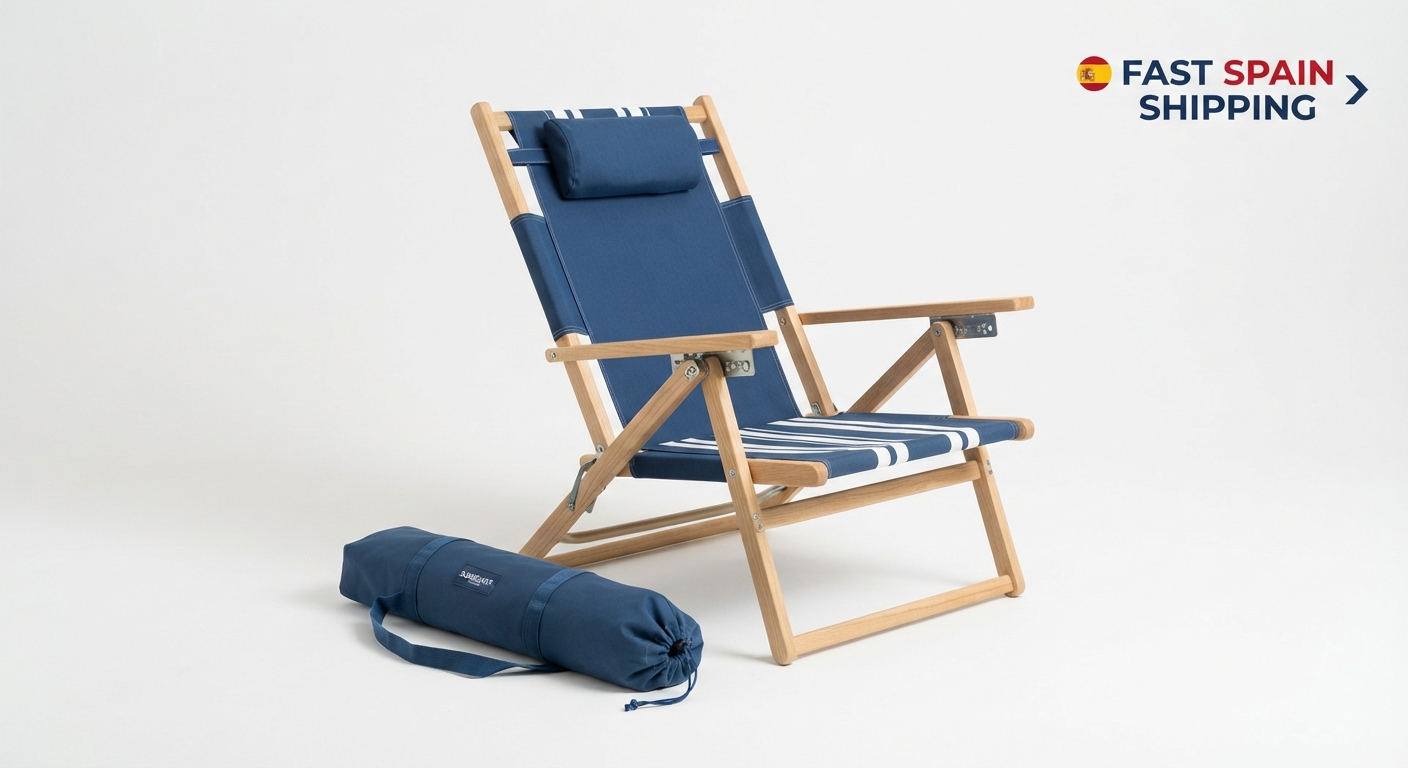 Silla de Playa Plegable con Funda y Envío Rápido desde España