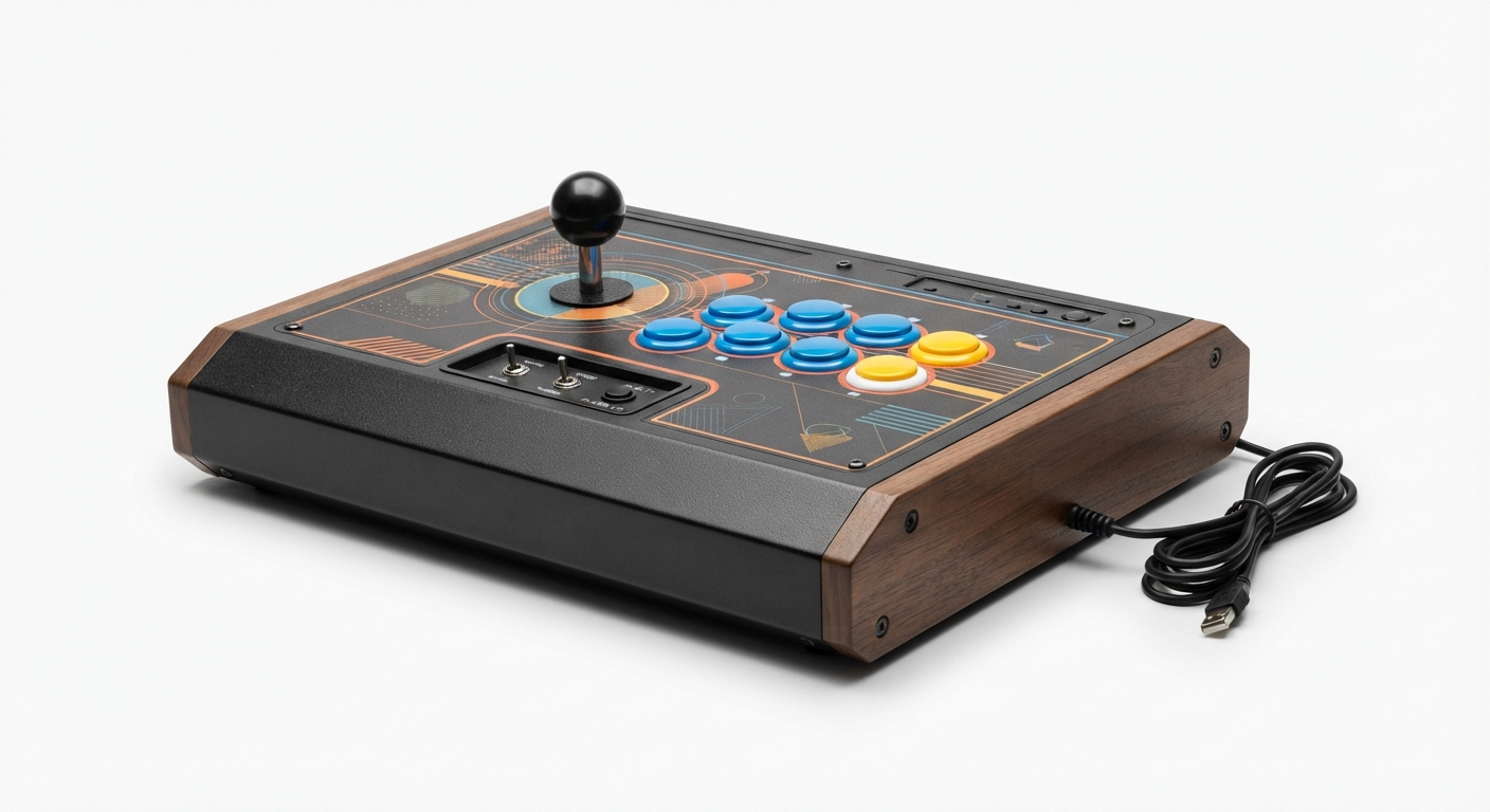 DATA FROG Arcade Fight Stick Joystick Universal para Juegos Retro
