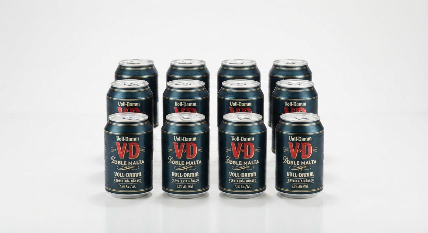Voll-Damm Cerveza Doble Malta Pack 12 Latas x 33 cl