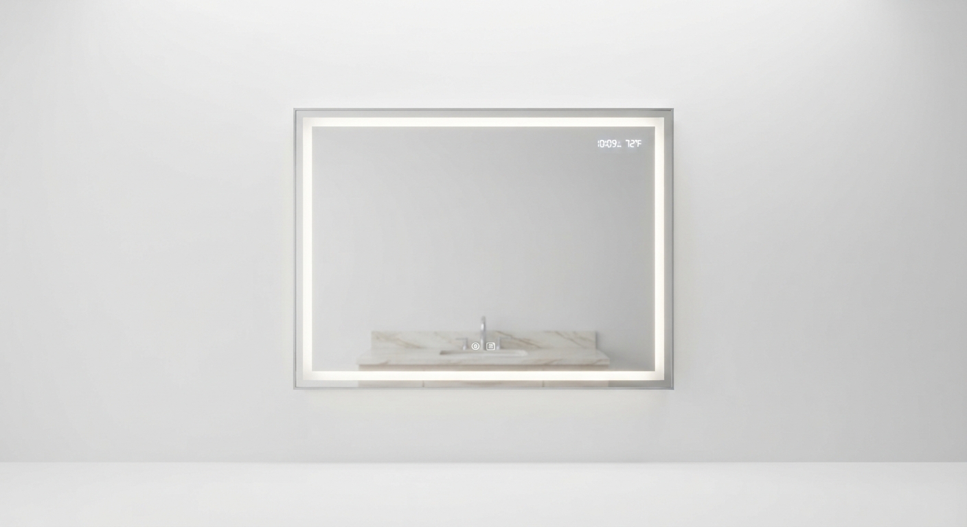 Ratsamee Espejo de Baño LED 60x100 cm con Antivaho y Brillo Regulable