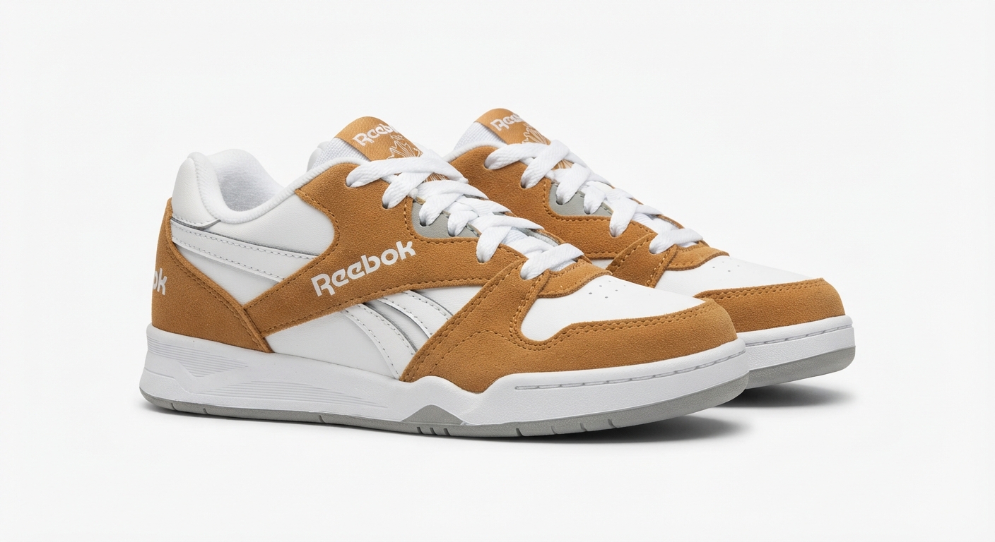 Reebok BB 4500 Court Zapatillas Deportivas Camel/Blanco/Gris Talla 28 EU