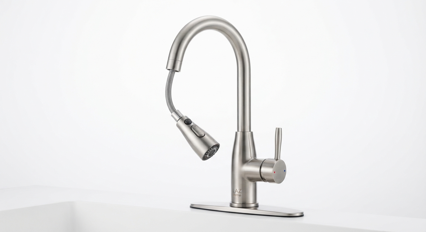 Grifo de Lavabo LAZ Home con Pulverizador Extraíble y Caño Giratorio 360º
