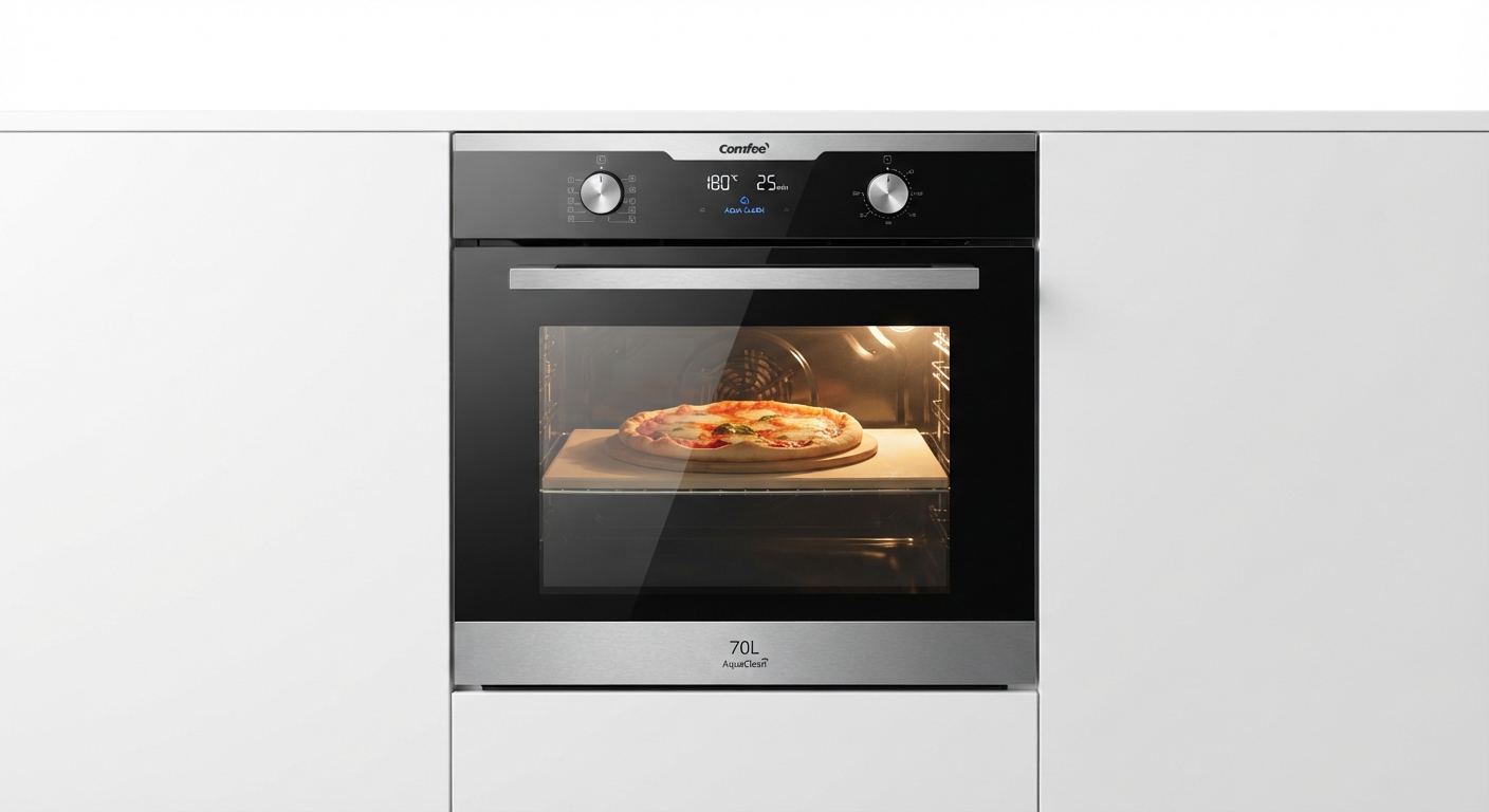 Comfee Horno Pizza Eléctrico Empotrable Multifunción 70L con AquaClean