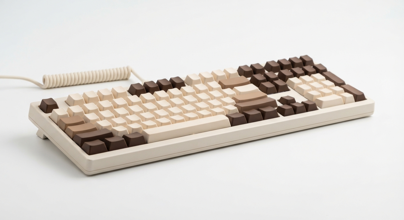 YUNZII B87 Teclado Mecánico Inalámbrico Corazón Marrón Cocoa Cream v2