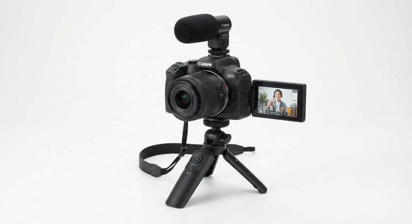 Canon EOS R50 V Kit Vlogging con Objetivo RF-S 14-30mm y Baterías Extra