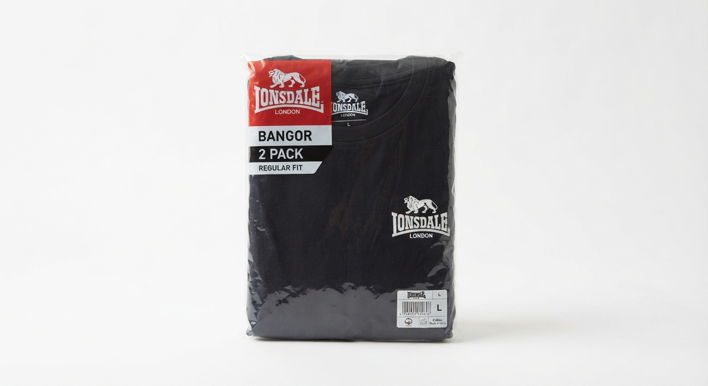 Pack 2 Camisetas Lonsdale Bangor para Hombre de Algodón