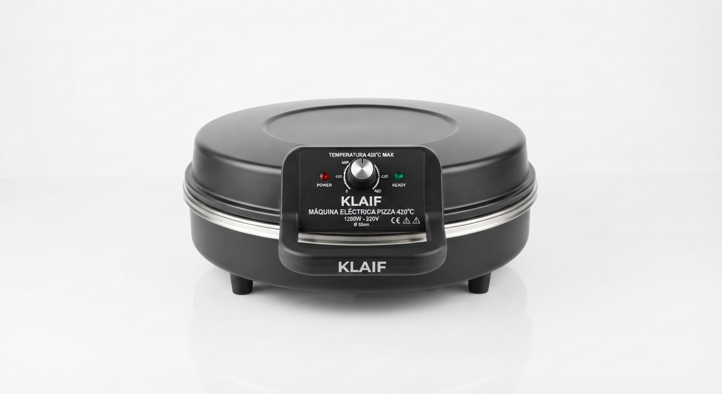 Máquina Eléctrica para Pizza Klaif 420℃, 1200W, 32cm