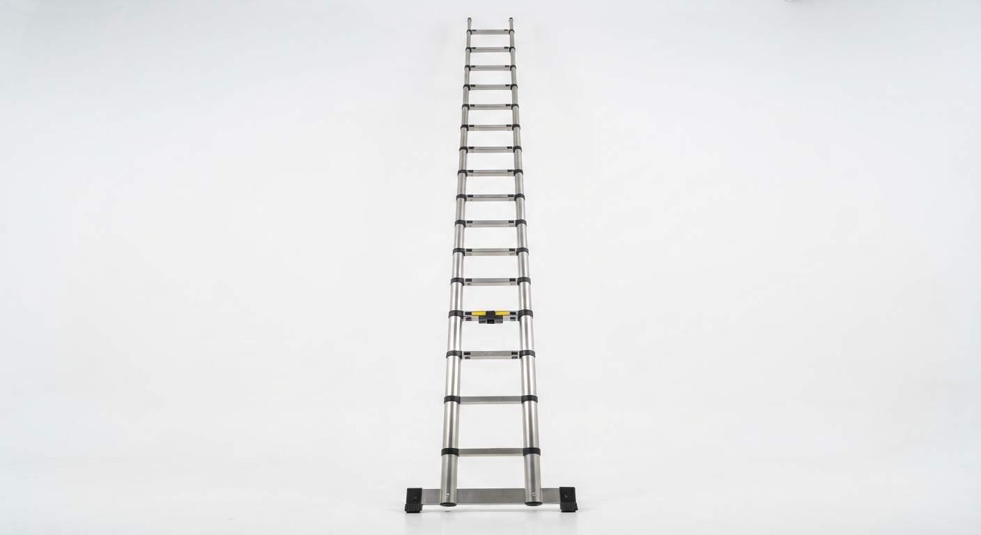 Escalera Telescópica de Acero Inoxidable 6.3M con Certificación EN131 y Carga Máxima 150kg