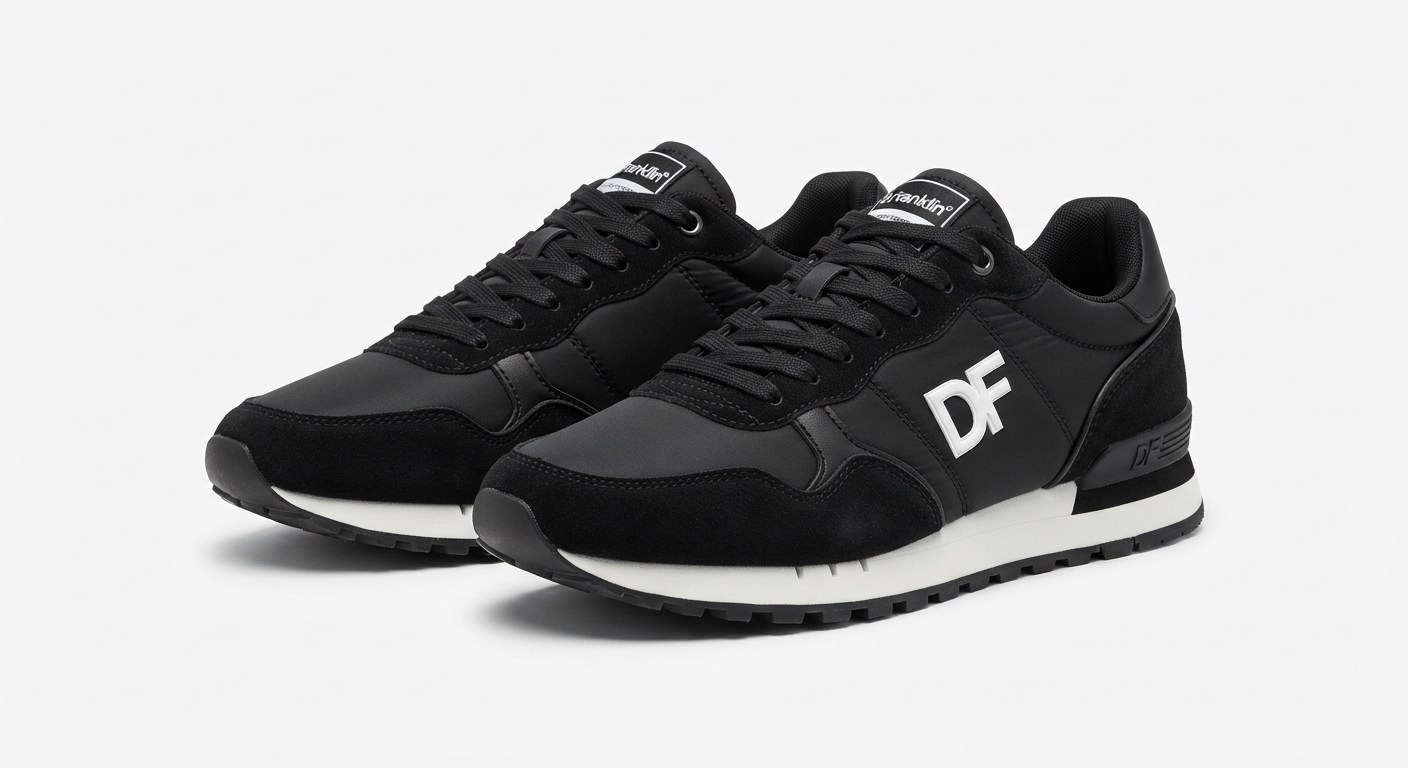 D.Franklin Zapatillas Unisex Rebel Nylon Negro - Moda Casual