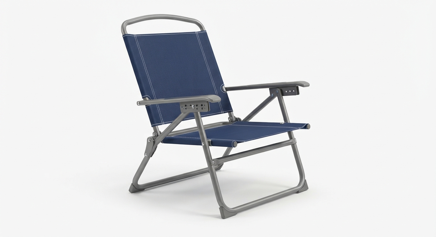 Silla de Playa Plegable de Acero con Asiento Impermeable