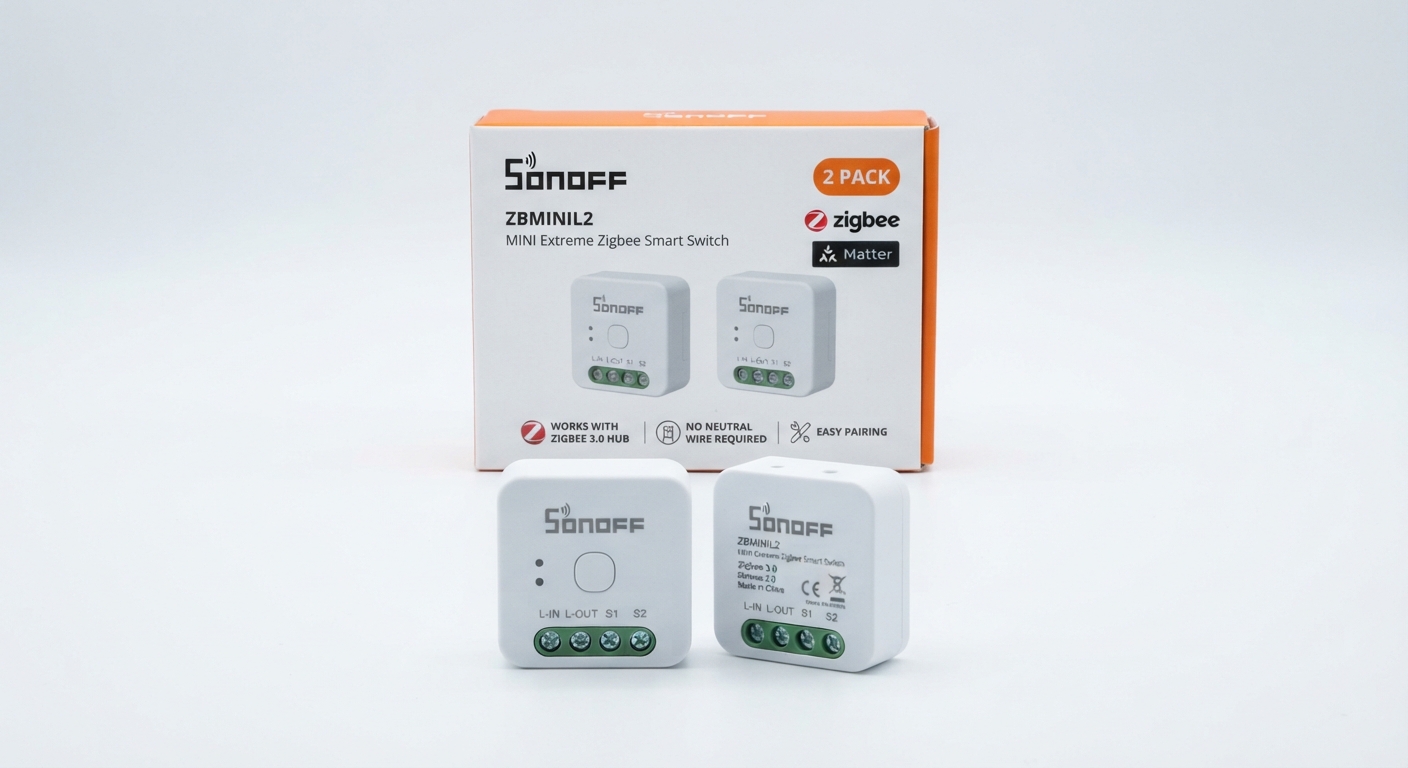 Pack 2 Sonoff Interruptores Inteligentes Zigbee 6A - Control Bidireccional y Compatibilidad Domótica