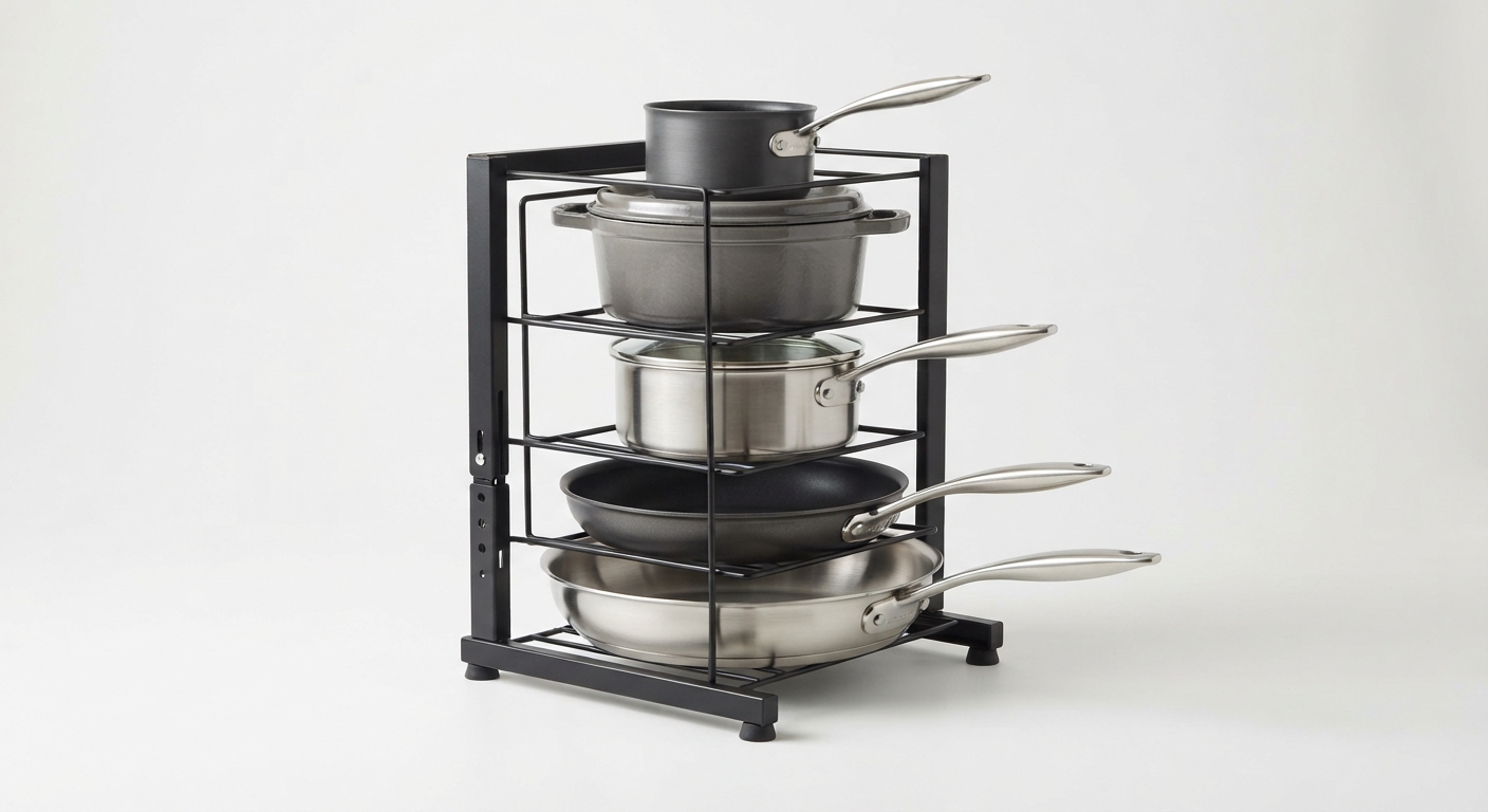 Soporte Organizador de Cocina para Ollas y Sartenes (5-8 Niveles)