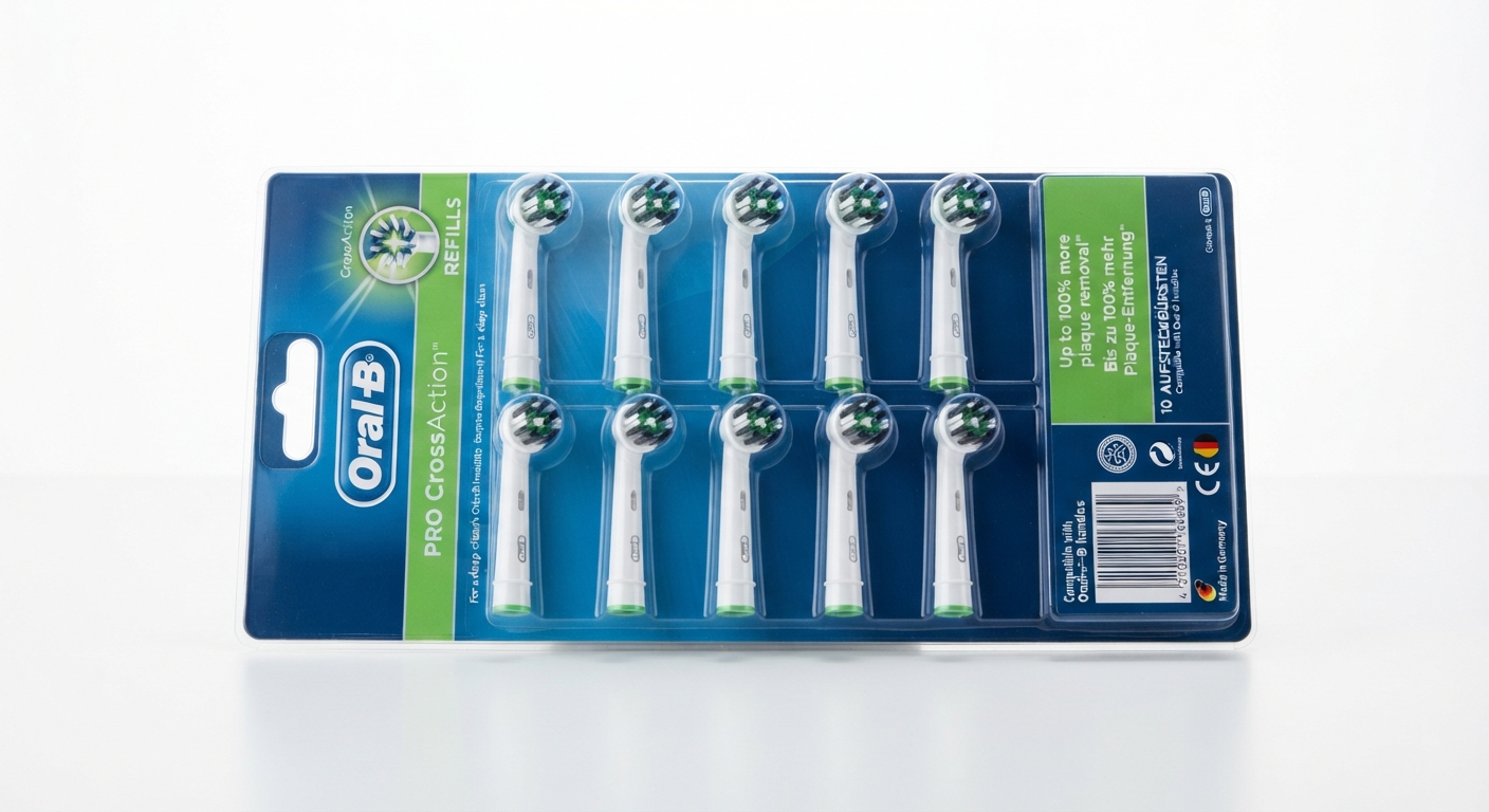 Oral-B Pro CrossAction Cabezales de Recambio Originales, Pack de 10