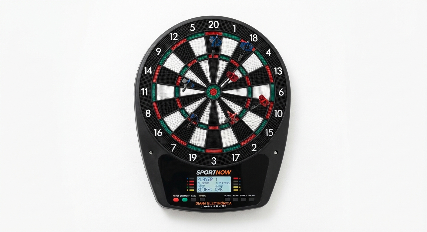 SPORTNOW Diana Electrónica Plegable con 31 Juegos para 8 Jugadores