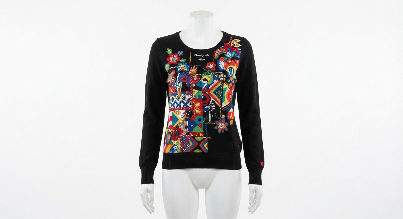 Desigual Sweater Negro para Mujer - Talla L