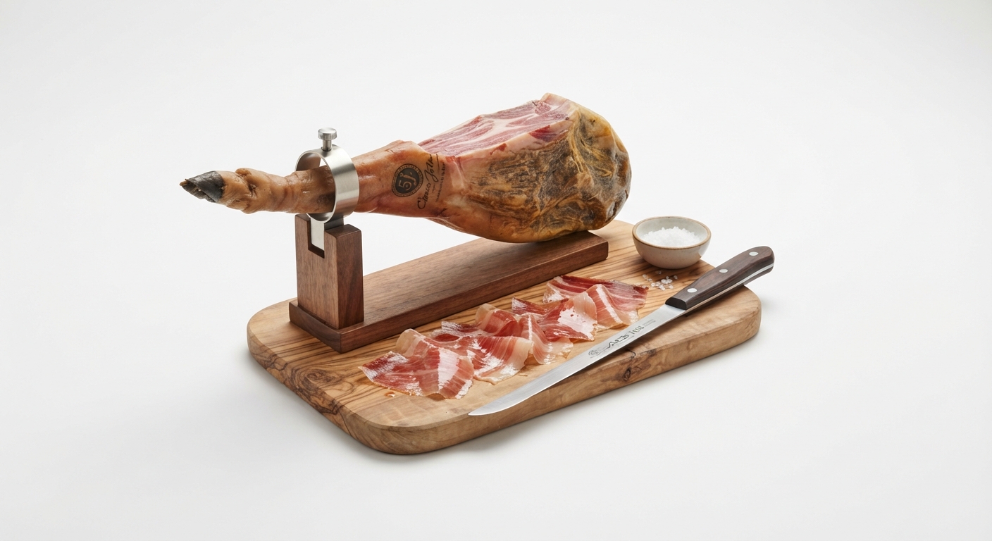 Mini Jamón Ibérico con Tabla y Cuchillo (0.9-1kg) - Pinante