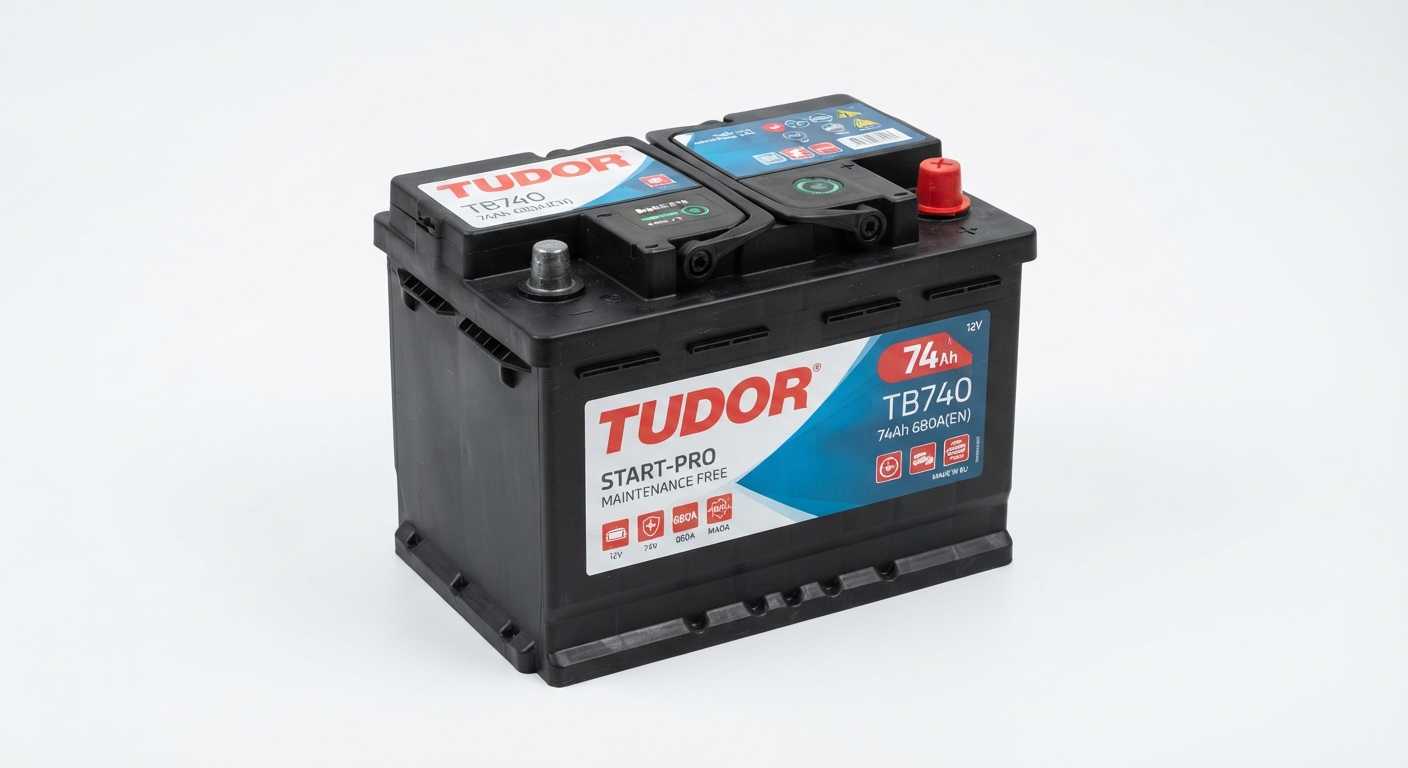 Batería de Coche Tudor TB740 - 12V, 74Ah, 680A