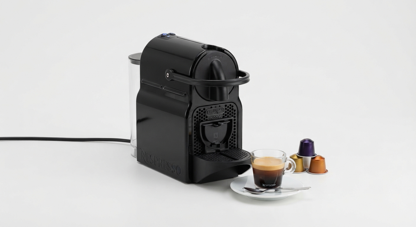 Cafetera Nespresso De'Longhi Inissia EN80.CW Monodosis Cápsulas 19 Bares Crema