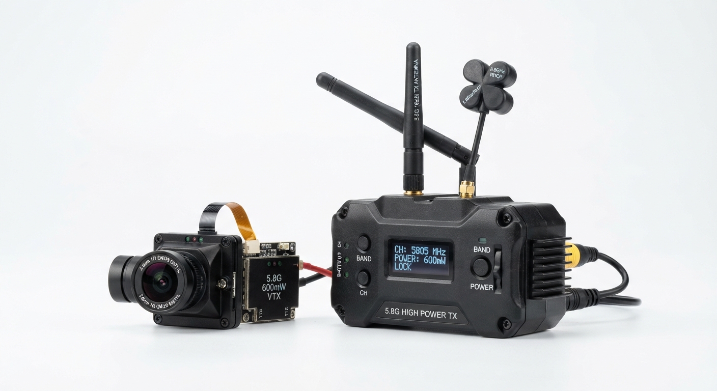 Transmisor y Cámara de Alta Potencia para Drones RC 5.8G