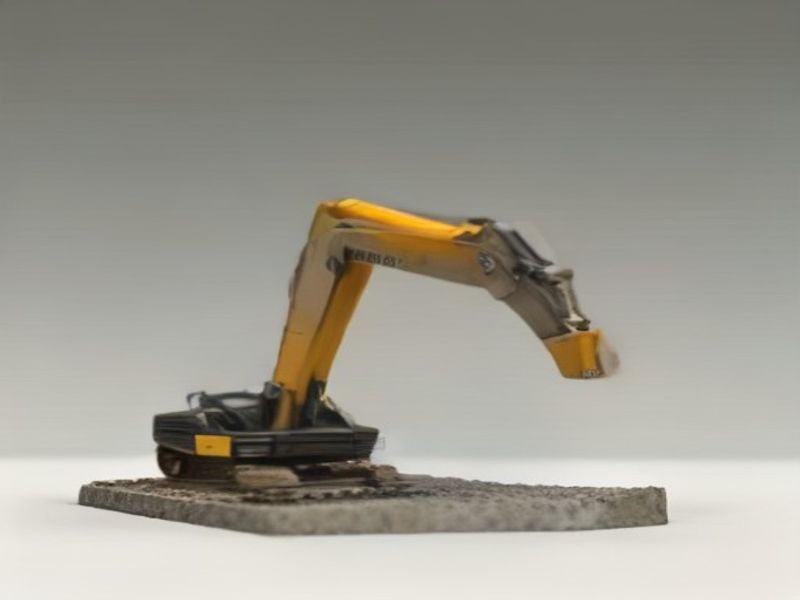 Miniexcavadora Eléctrica de Escritorio a Escala 1/50 con Control Remoto