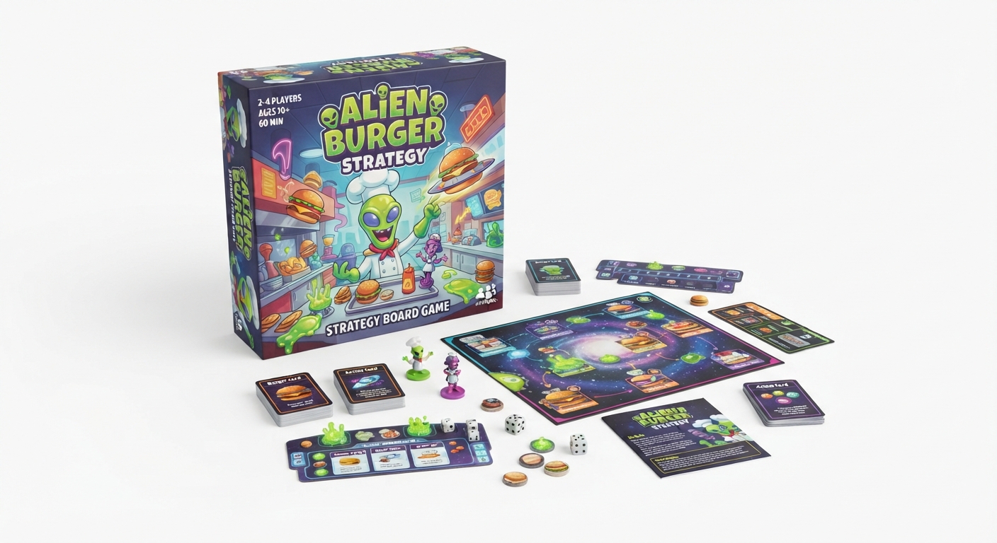 Nine Tiles Panic: Estrategia Alienígena de Hamburguesas