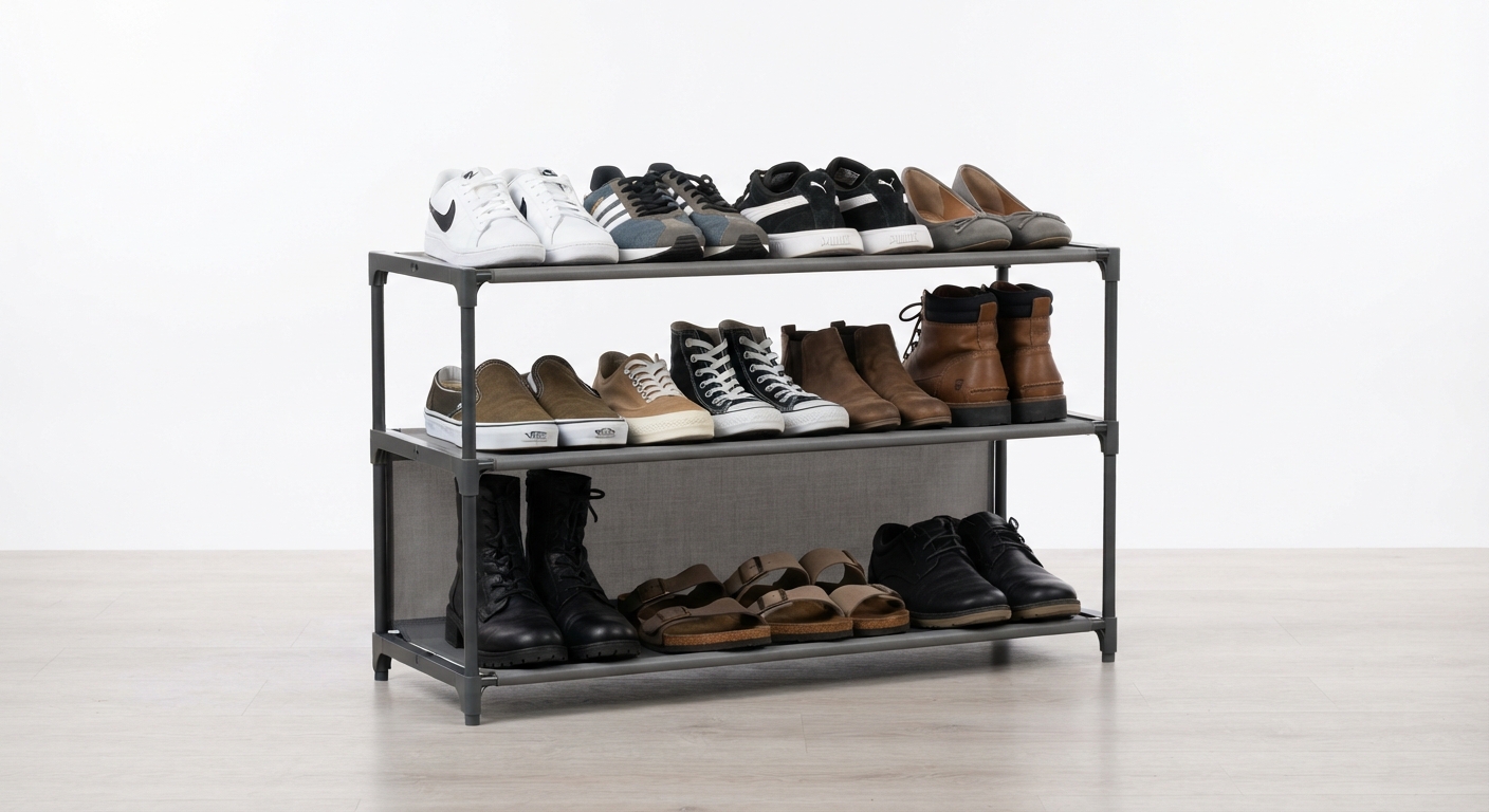 Zapatero Compacto Dormidan de 3 Pisos para 18 Pares