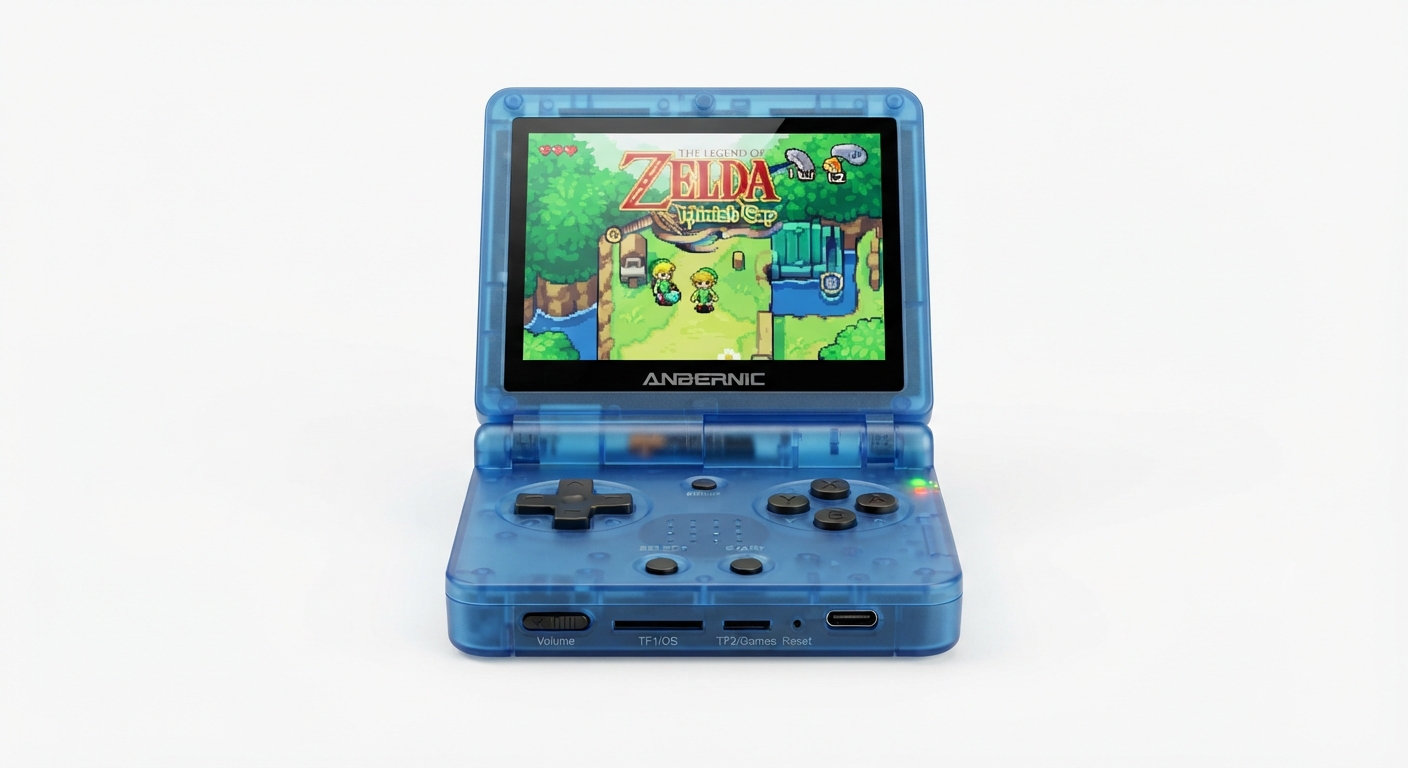 Consola Portátil ANBERNIC RG35XXSP con Tapa y Pantalla IPS 3.5"