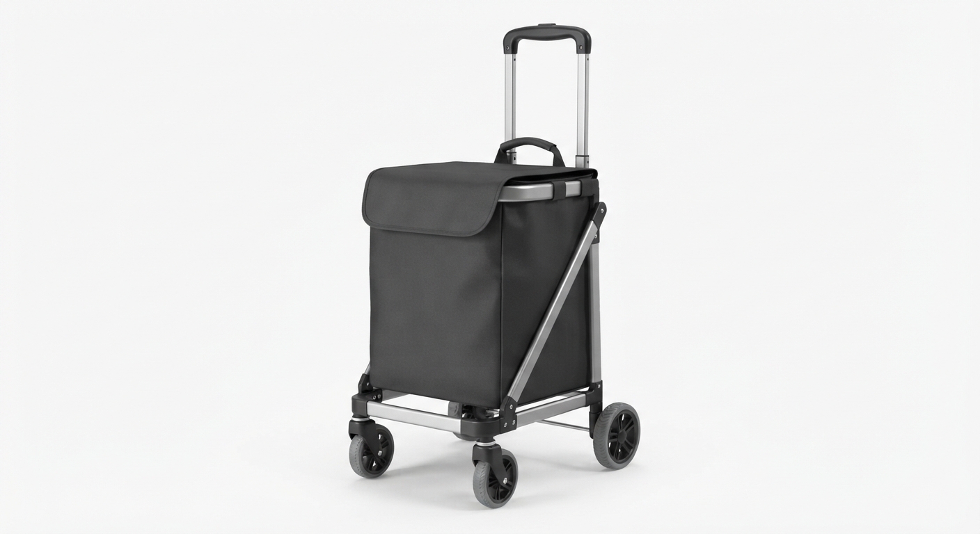 Carrito de Compra Plegable 40L con 4 Ruedas - ¡Ideal para tus Compras!