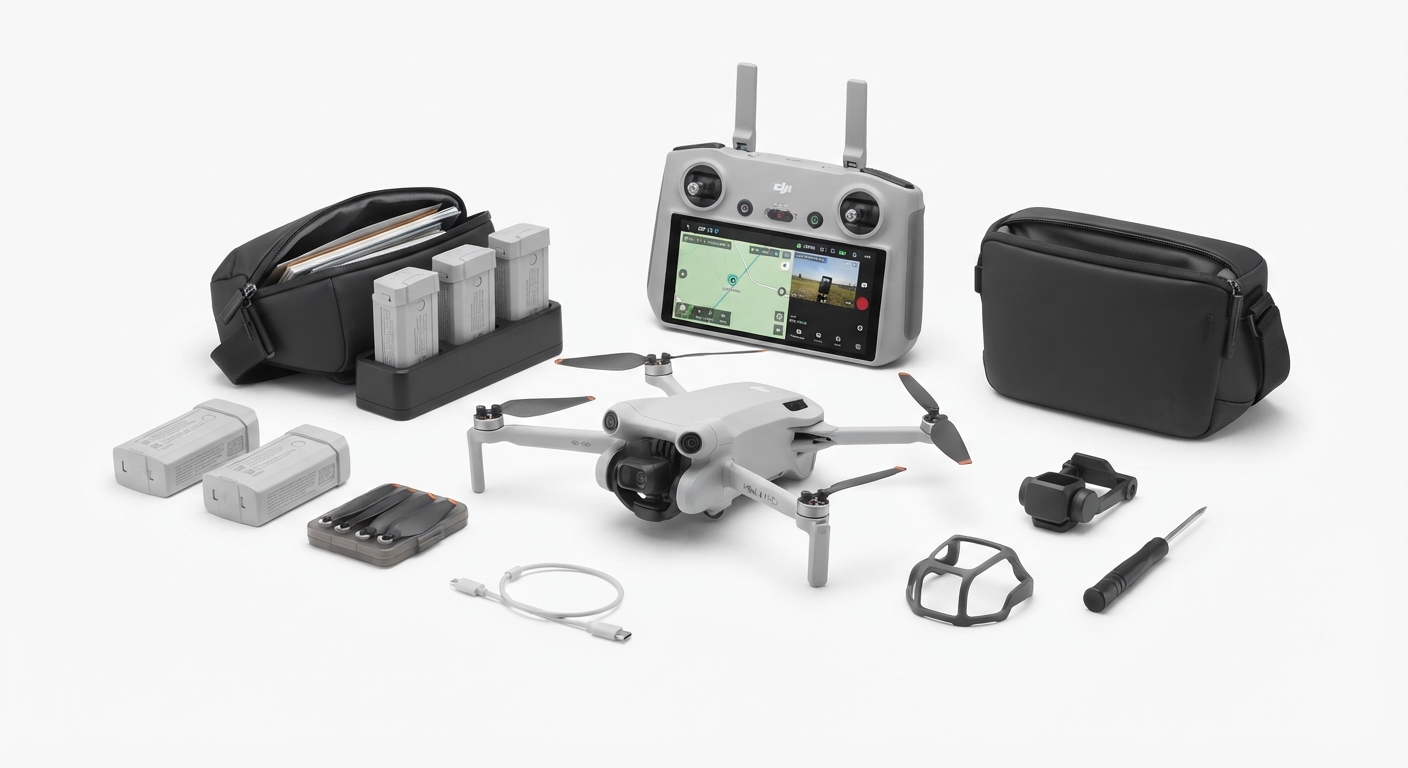 DJI Mini 4 Pro Fly More Combo Plus (DJI RC 2) Dron con Cámara