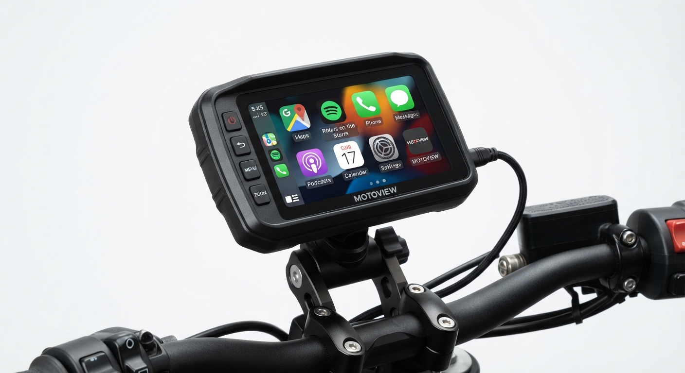 Navegador GPS Podofo para Motocicleta con CarPlay y Android Auto Inalámbrico