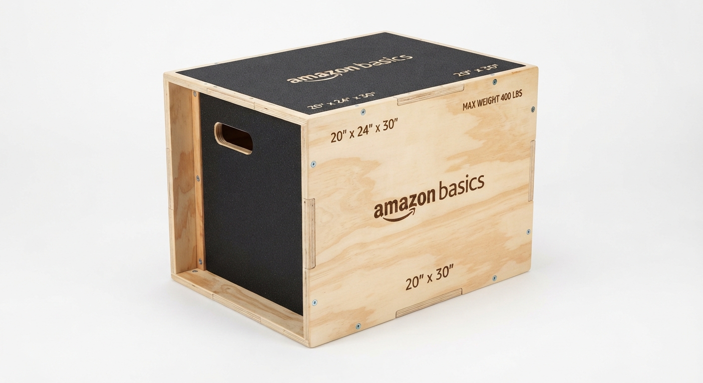 Caja Pliométrica Amazon Basics de Madera Reforzada para Entrenamiento