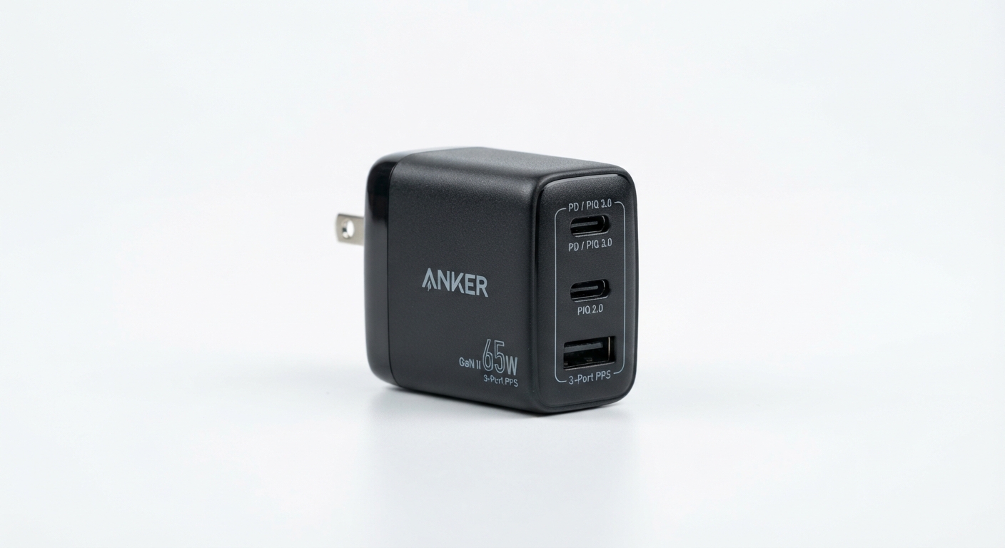 Anker Nano II Cargador Rápido USB C 65W con 3 Puertos PPS