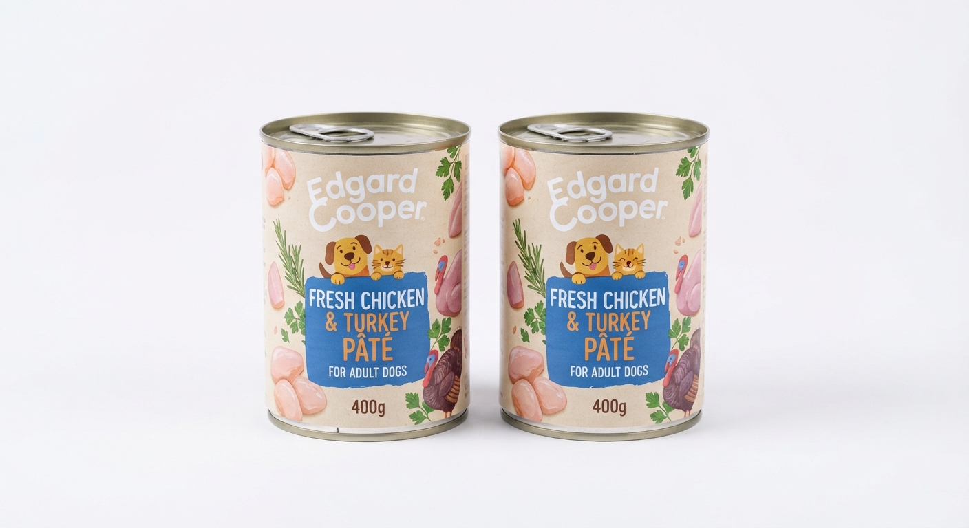 Pack 11 Latas Edgard & Cooper Paté Pollo y Pavo para Perros (150g)