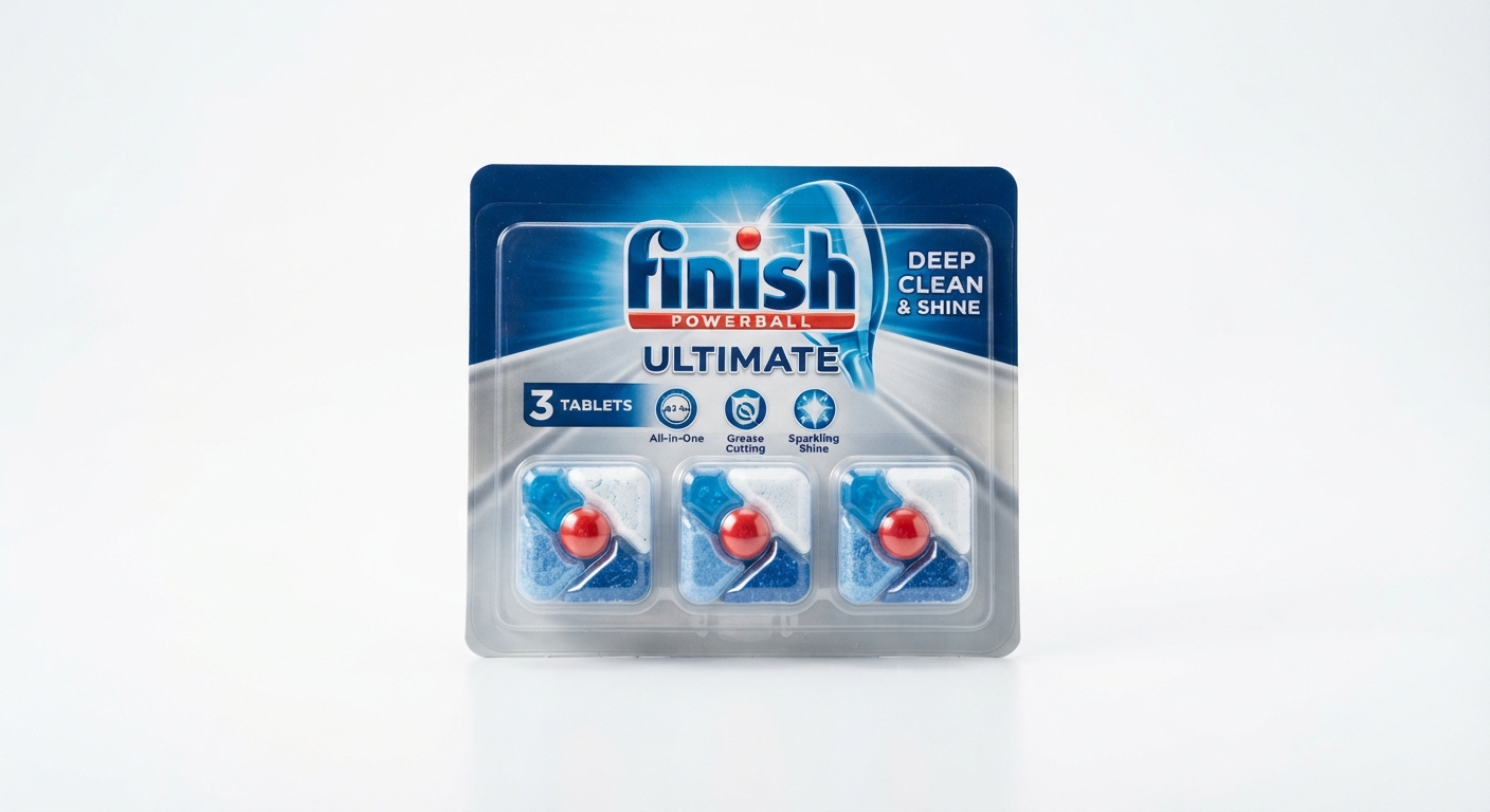 Pack 3 Finish Powerball Ultimate: 192 Pastillas para Lavavajillas con Limpieza Profunda