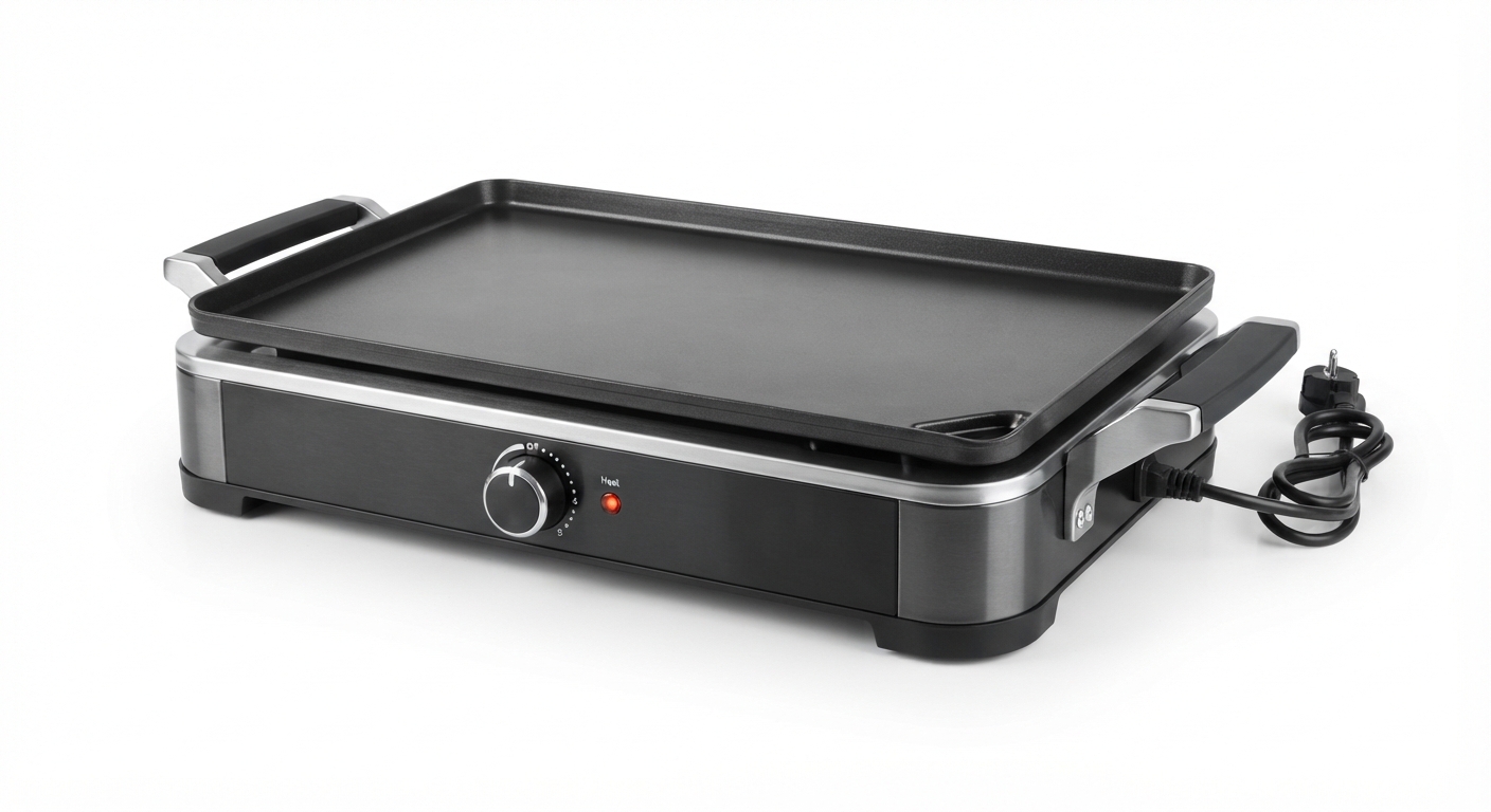 Taurus Grill 2600W Plancha 2 en 1 con Apertura 180° y Termostato Regulable