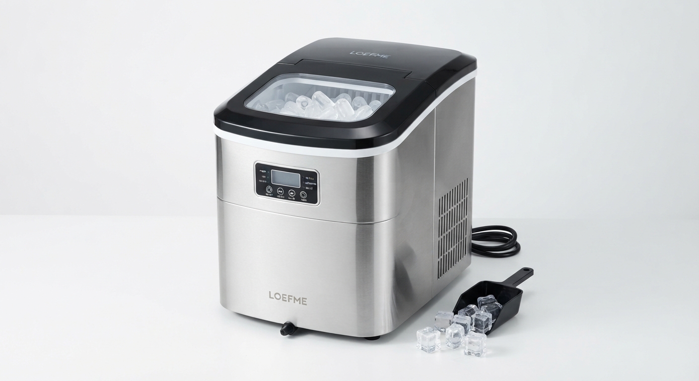 Máquina de Hielo Portátil LOEFME - Producción Rápida y Gran Capacidad