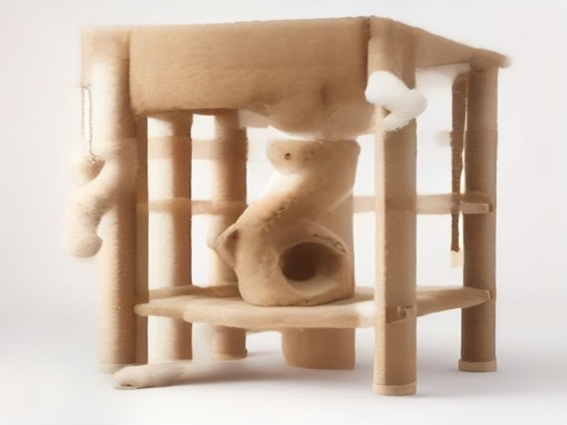 Feandrea Árbol para Gatos Multinivel de 174 cm con 2 Cuevas, Color Marrón Camello