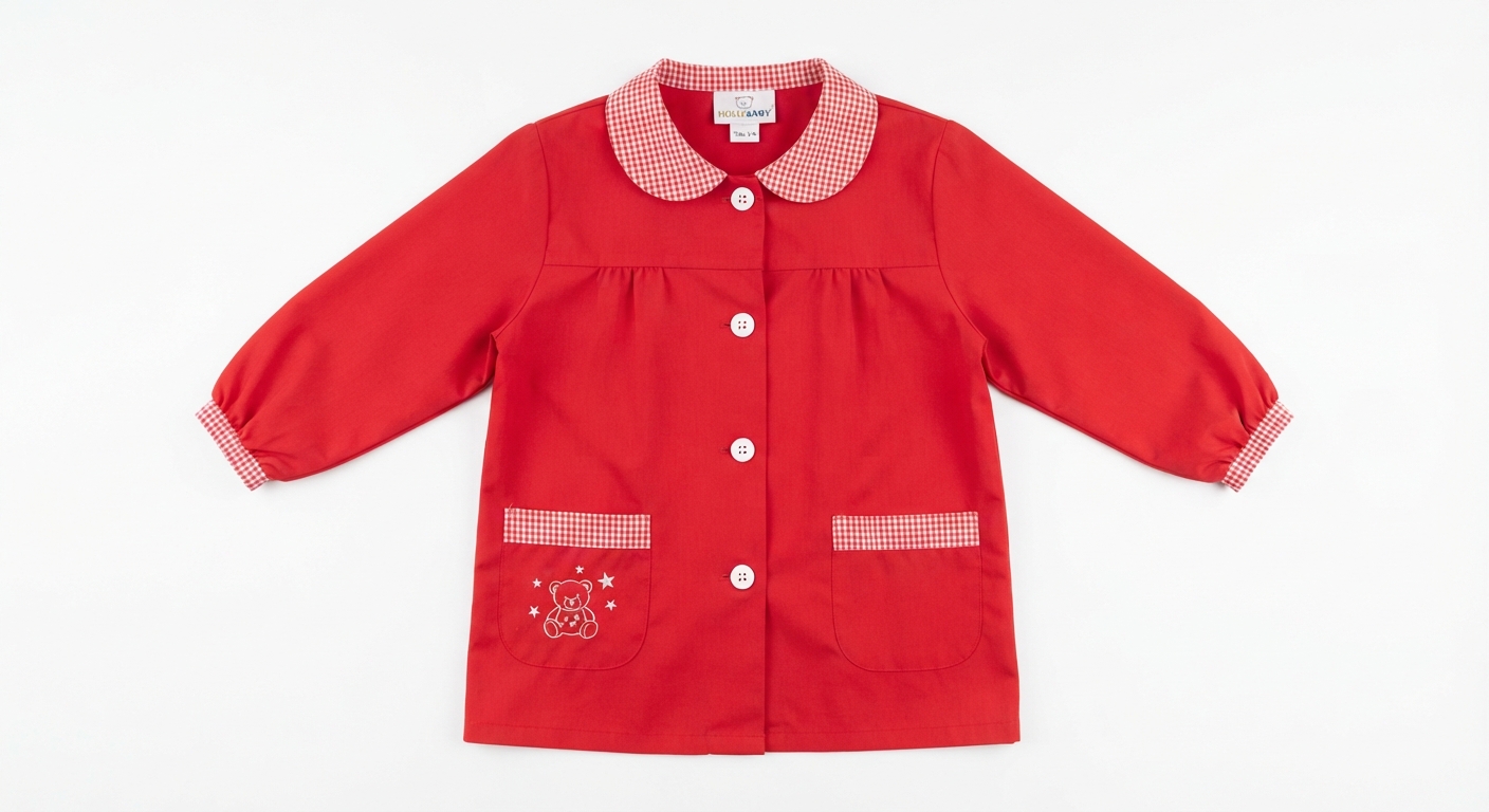 Babi Escolar Infantil Homybaby con Botones - Rojo
