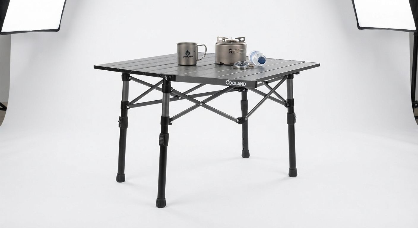 Mesa de Camping Plegable Odoland Ligera y Ajustable