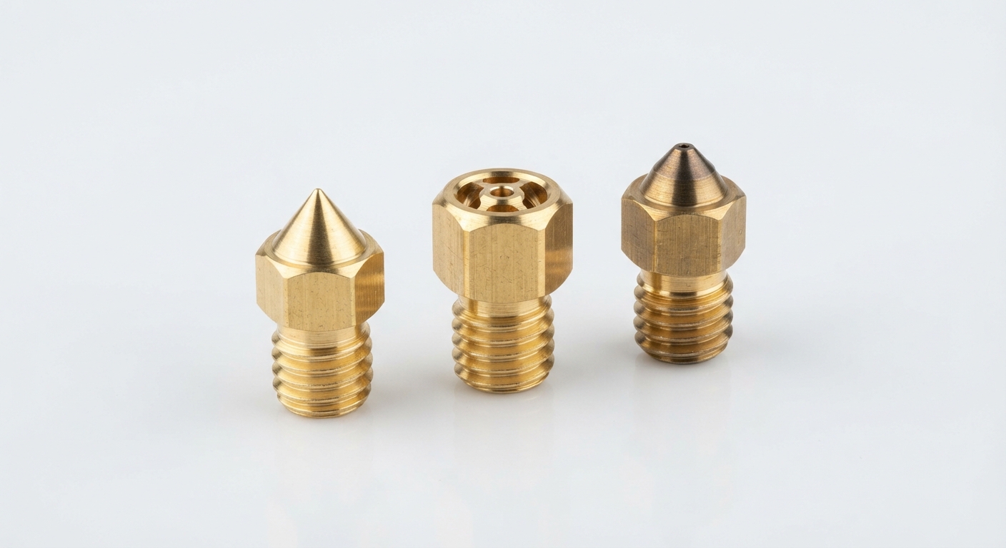 Boquilla de Latón Triple para Impresora 3D RepRap