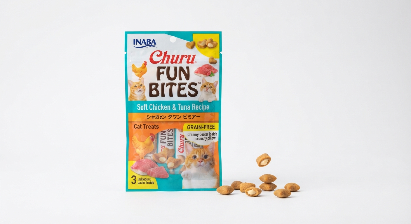 Inaba Churu Fun Bites Snack para Gatos Pollo y Atún 8x12g