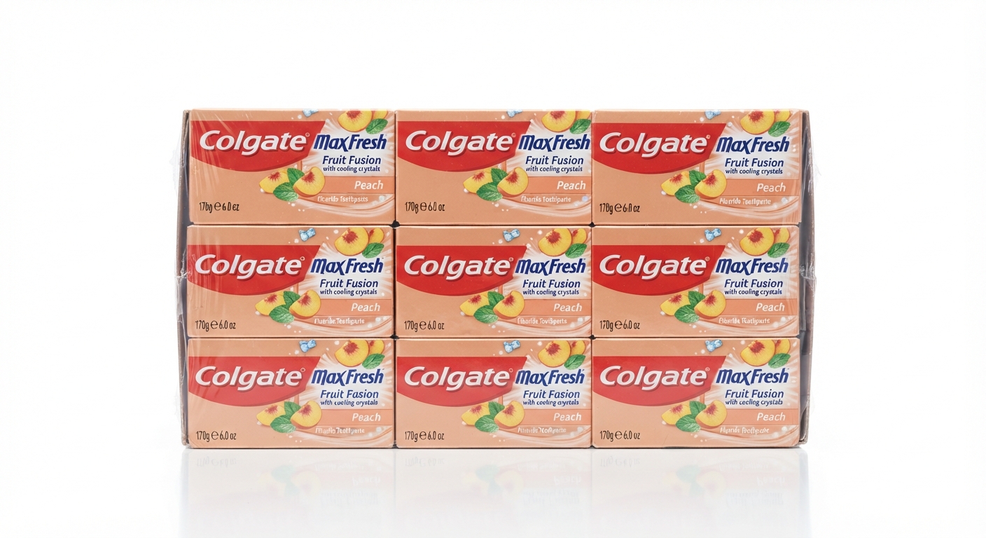 Pack 6 Pastas de Dientes Colgate Max Fresh Fruit Fusion Melocotón 75ml