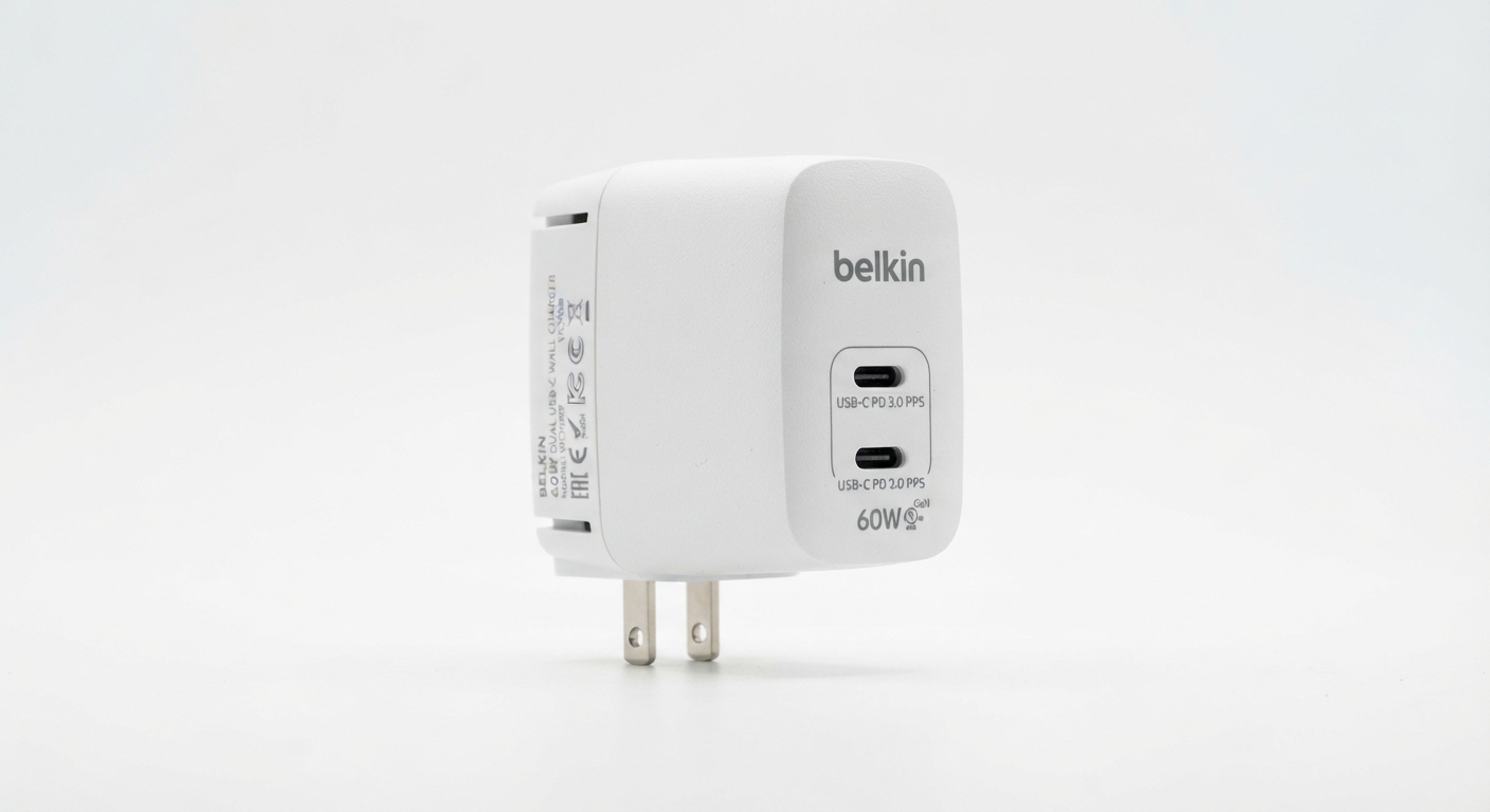 Belkin BoostCharge Cargador Doble USB-C PPS 60W Carga Rápida