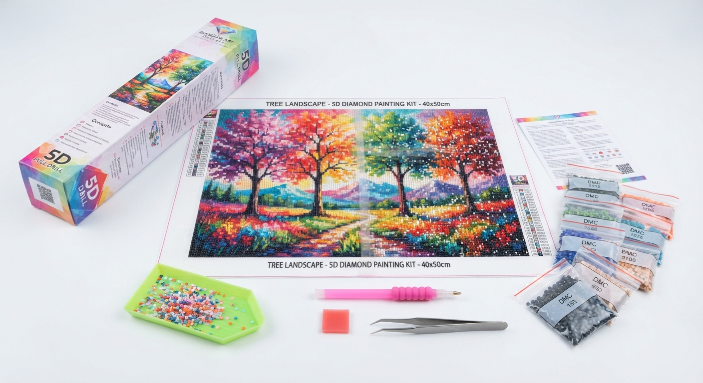 Pintura Diamante 5D DIY "Paisaje de Árbol" HOMFUN A30037