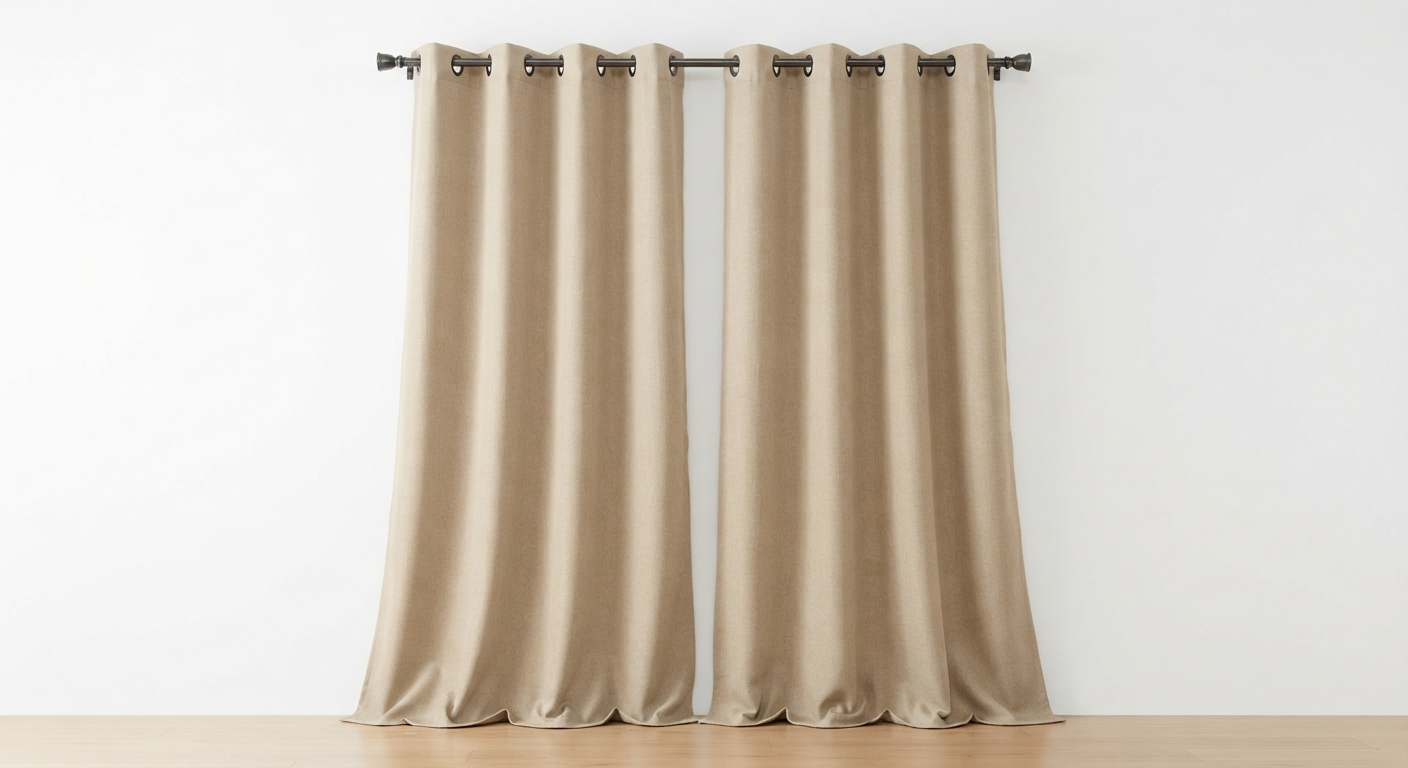 Cutewind Cortina Cocina Opaca Térmica 60x120 cm 2 Piezas Beige