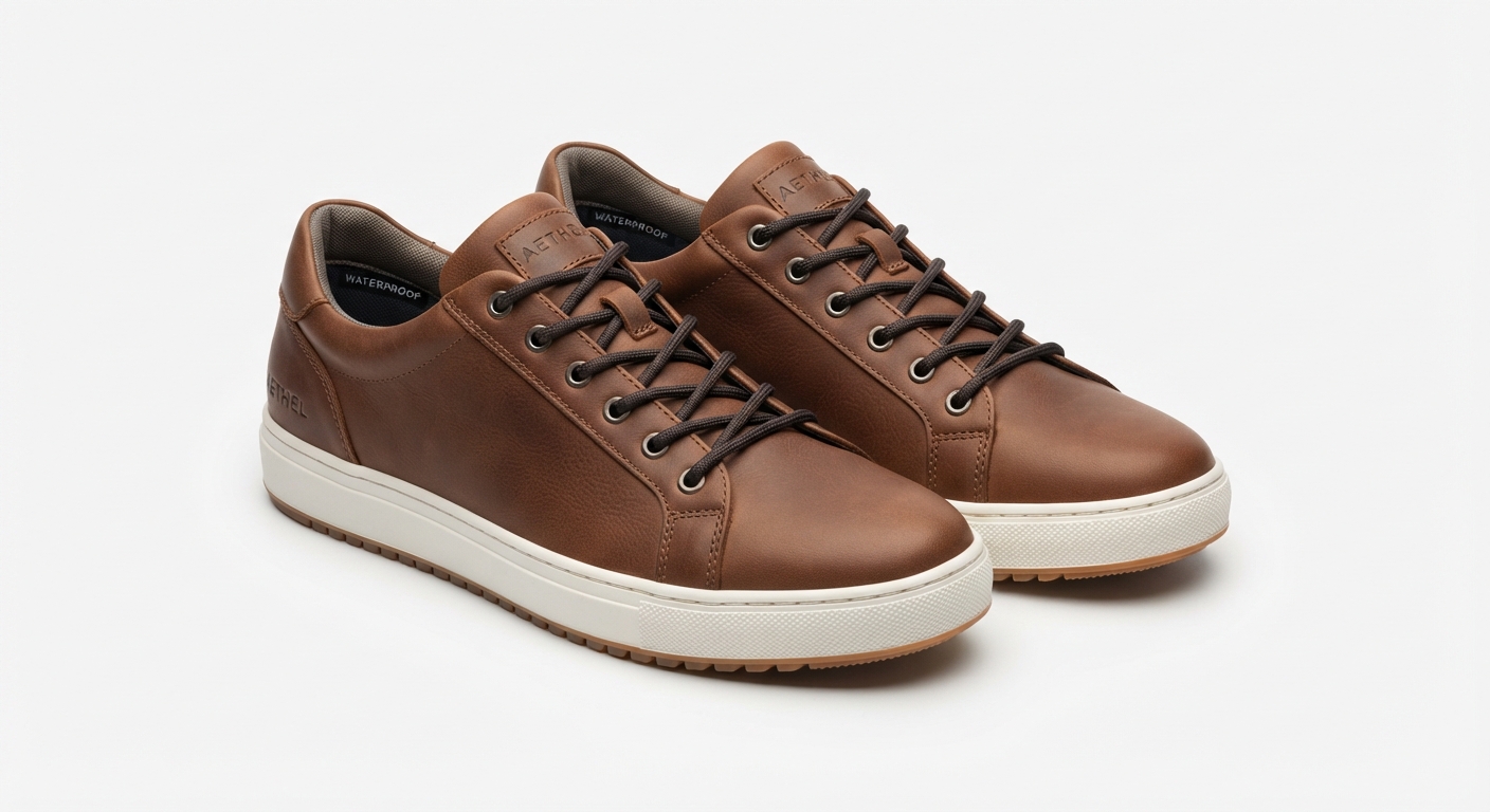 Zapatos Deportivos Impermeables de Cuero para Hombre - Primavera/Otoño