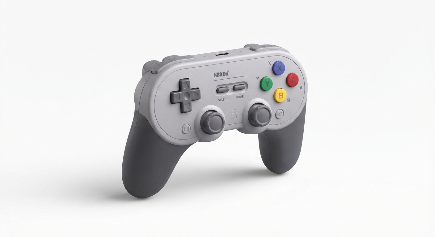 Mando 8BitDo PRO 3 estilo Nintendo con USB-C y Bluetooth
