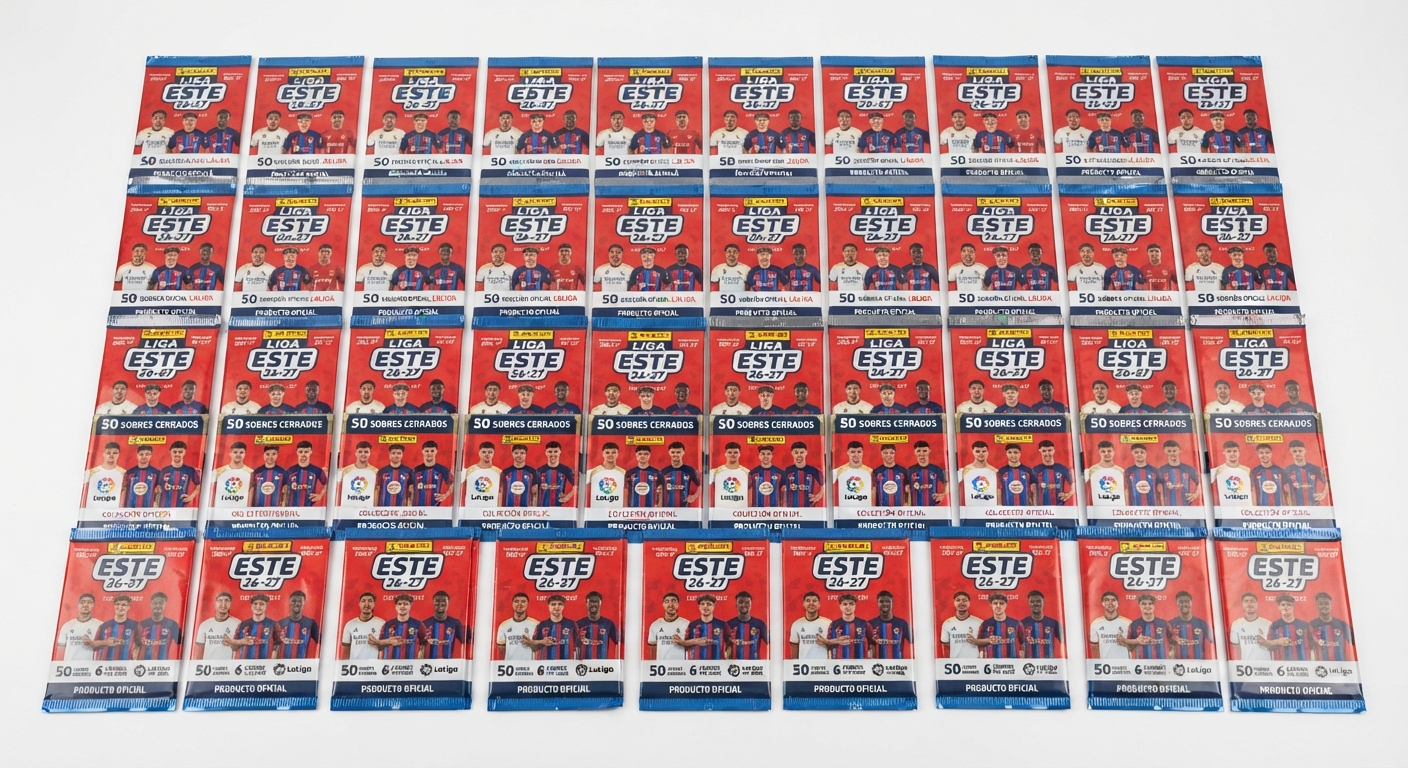 Lote 50 Packs Cartas Coleccionables Panini Liga Este 26-27 Español
