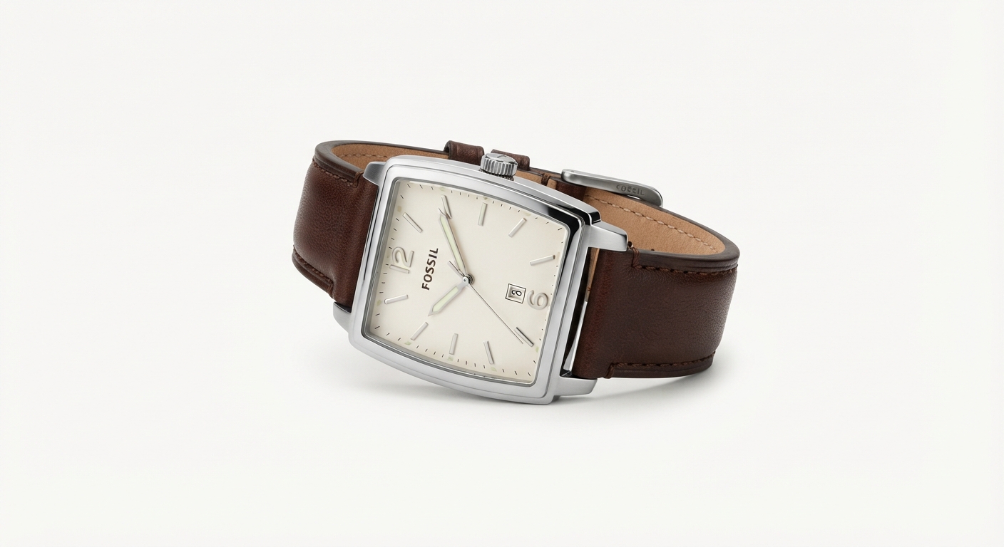 Fossil Reloj Carraway para Hombre con Correa de Piel o Acero Inoxidable